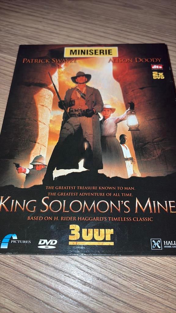 Miniserie King Solomon’s Mines met Patrick Swayze., Vanaf 12 jaar, Ophalen of Verzenden, Zo goed als nieuw, Actie en Avontuur