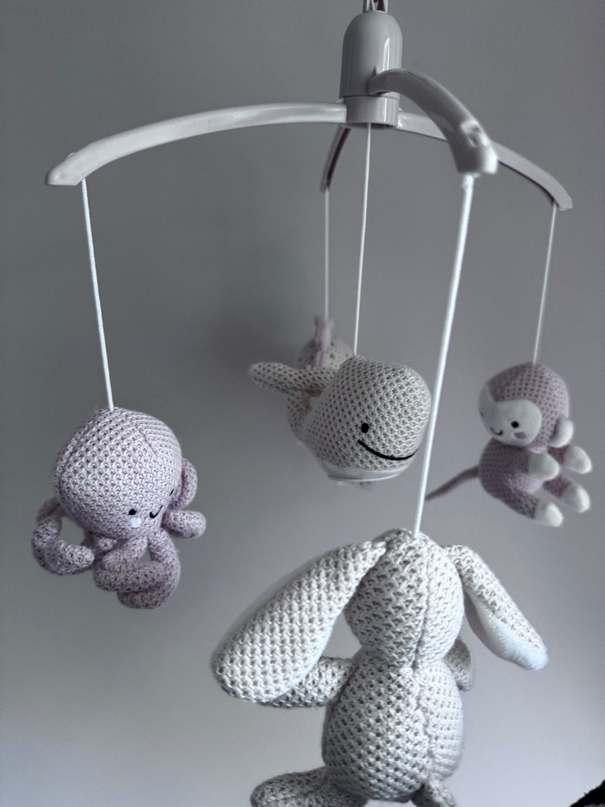 Baby mobiel met gehaakte dieren, Ophalen, Zo goed als nieuw, Mobiel