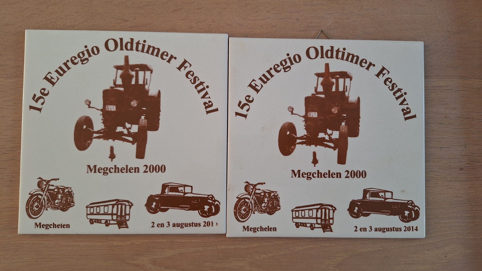 15e Euregio Oldtimer Festival Megchelen tegel, Gebruikt, 15 cm, 15 cm, Ophalen of Verzenden