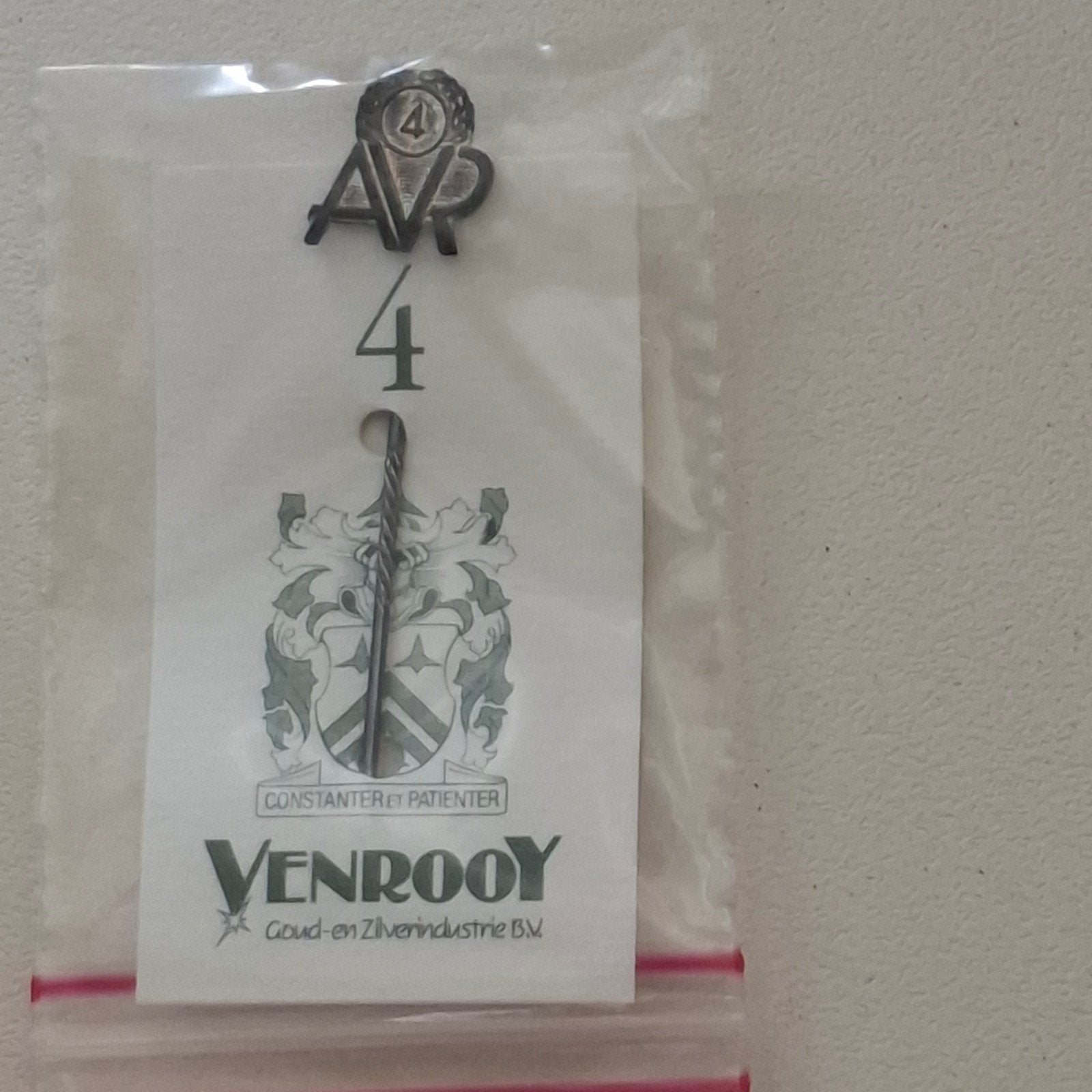 Vintage Venrooy AVR 4 Speldje Goud- en Zilverindustrie, Ophalen of Verzenden, Nieuw