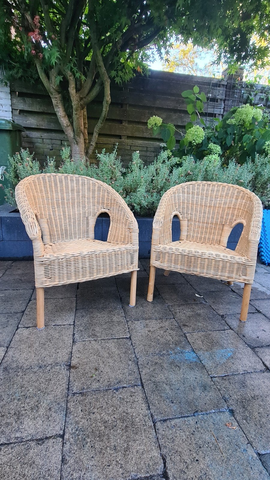 Rotan kinderstoel, vintage, 2 stuks, Ophalen, Twee, Overige kleuren, Vintage