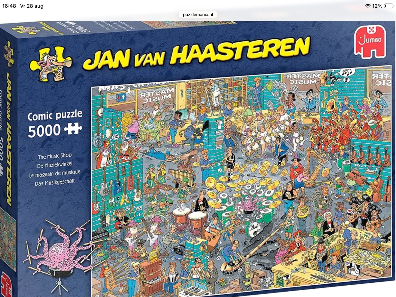 Jan van Haasteren Muziekschool 5000 nieuw in cellofaan, Ophalen of Verzenden, Meer dan 1500 stukjes, Nieuw