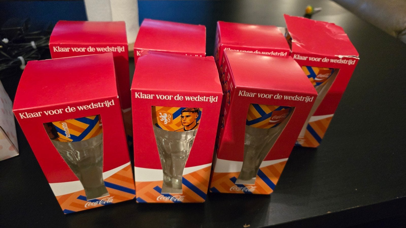Coca-Cola oranje WK glazen (7 stuks), Verzamelen, Glas en Borrelglaasjes, Ophalen of Verzenden, Nieuw