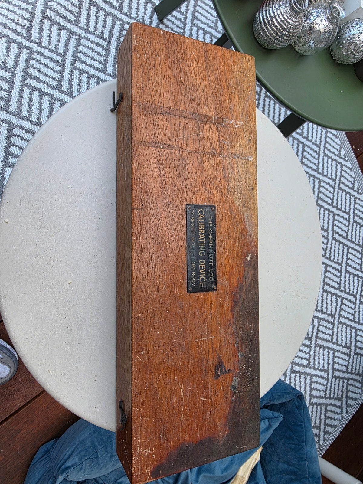 Vintage Chernikeeff Log Calibratieapparaat in Houten Kist, Ophalen