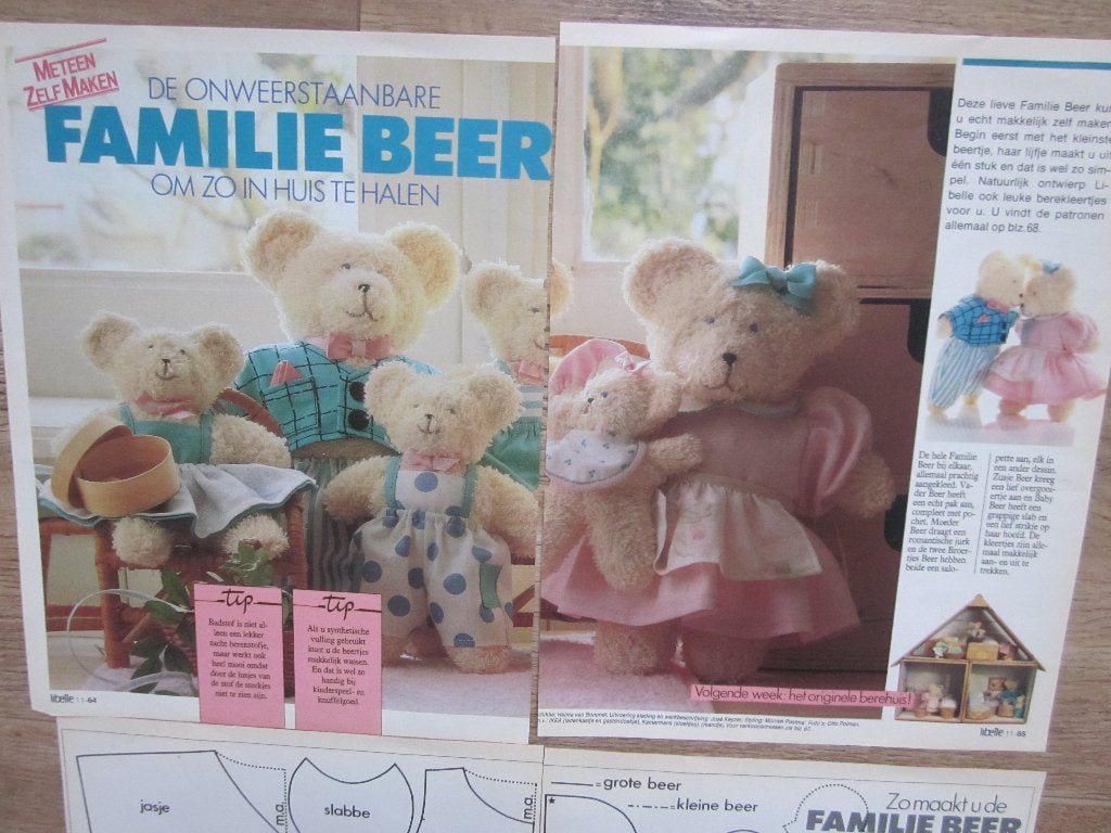 Meteen zelf maken: de onweerstaanbare familie beer, Handgemaakt, Dieren, Meerkleurig, Ophalen of Verzenden