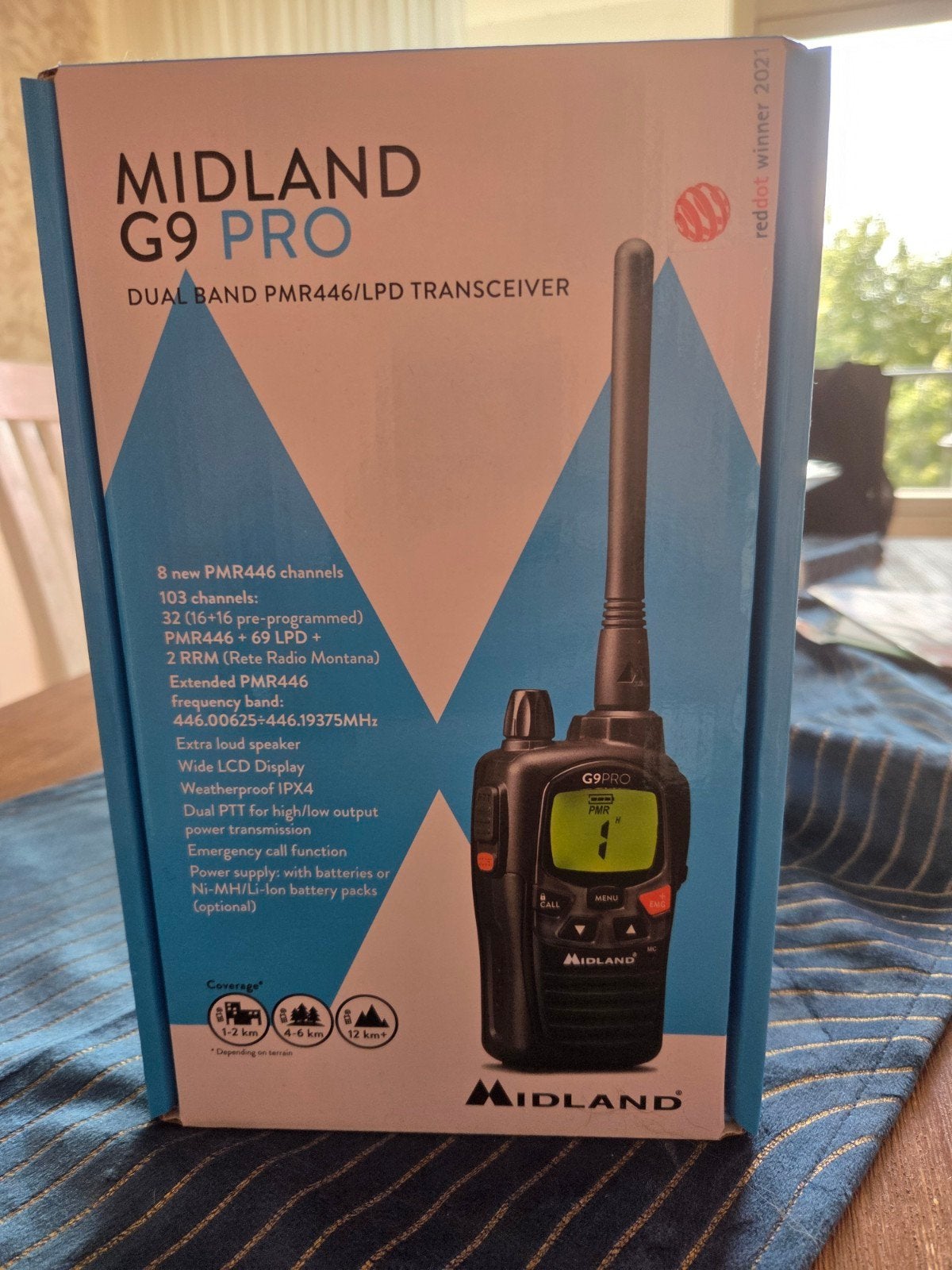 midland g9pro, 5 tot 15 km, Ophalen of Verzenden, Zo goed als nieuw, Portofoon of Walkie-talkie
