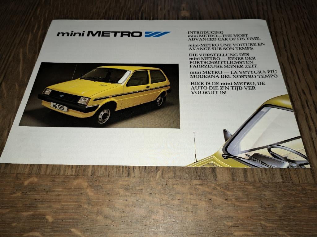 brochure Mini Metro, Verzenden, Nieuw, Overige merken