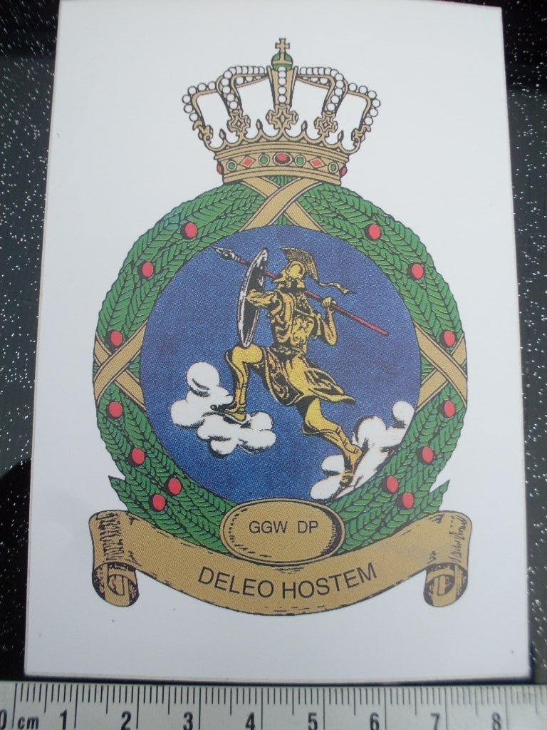 sticker GGW DP deleo hostem logo embleem, Verzenden, Zo goed als nieuw, Bedrijf of Vereniging
