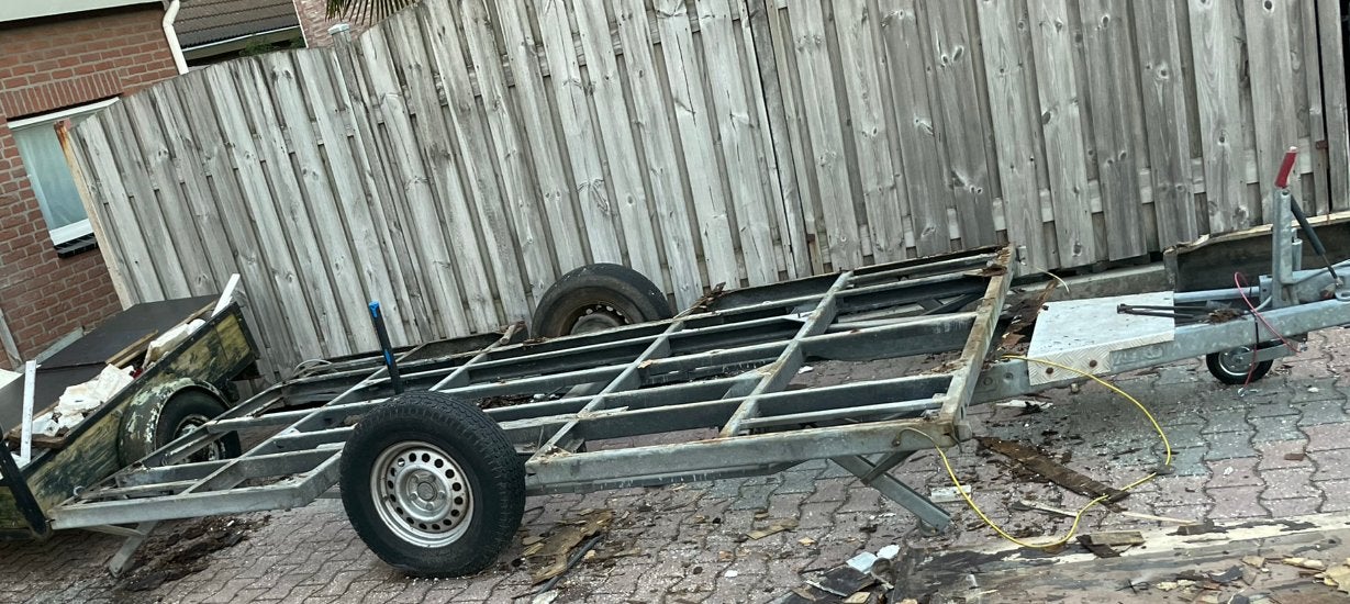 Onderstel met kenteken 1800kg, 100 liter of meer, Ophalen, Gebruikt, Overige typen