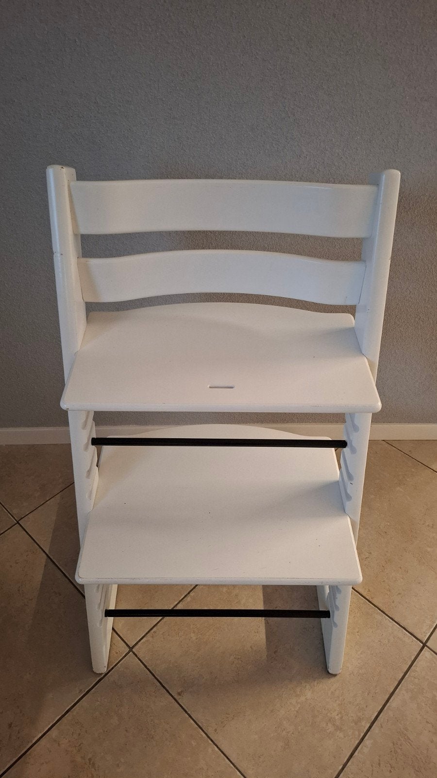 Stokke Tripp Trapp kinderstoel - Wit, Ophalen, Gebruikt, Meegroeistoel, Aanschuifbaar