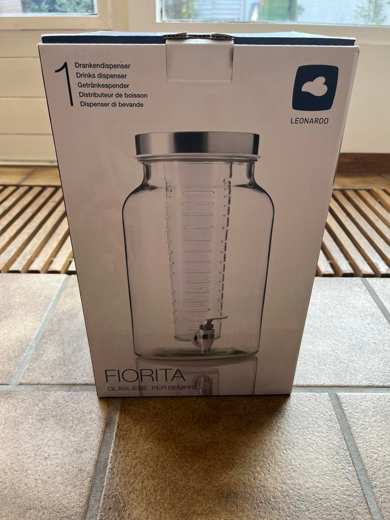 Leonardo Fiorita Drankdispenser Waterkaraf - Nieuw in doos, Ophalen, Nieuw