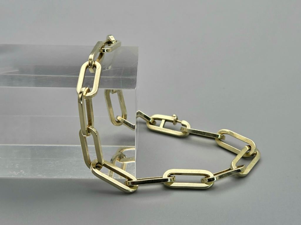 Gouden vintage closed for ever armband. 2025/626. 14.9 Gram, Sieraden, Tassen en Uiterlijk, Armbanden, Zo goed als nieuw, Goud