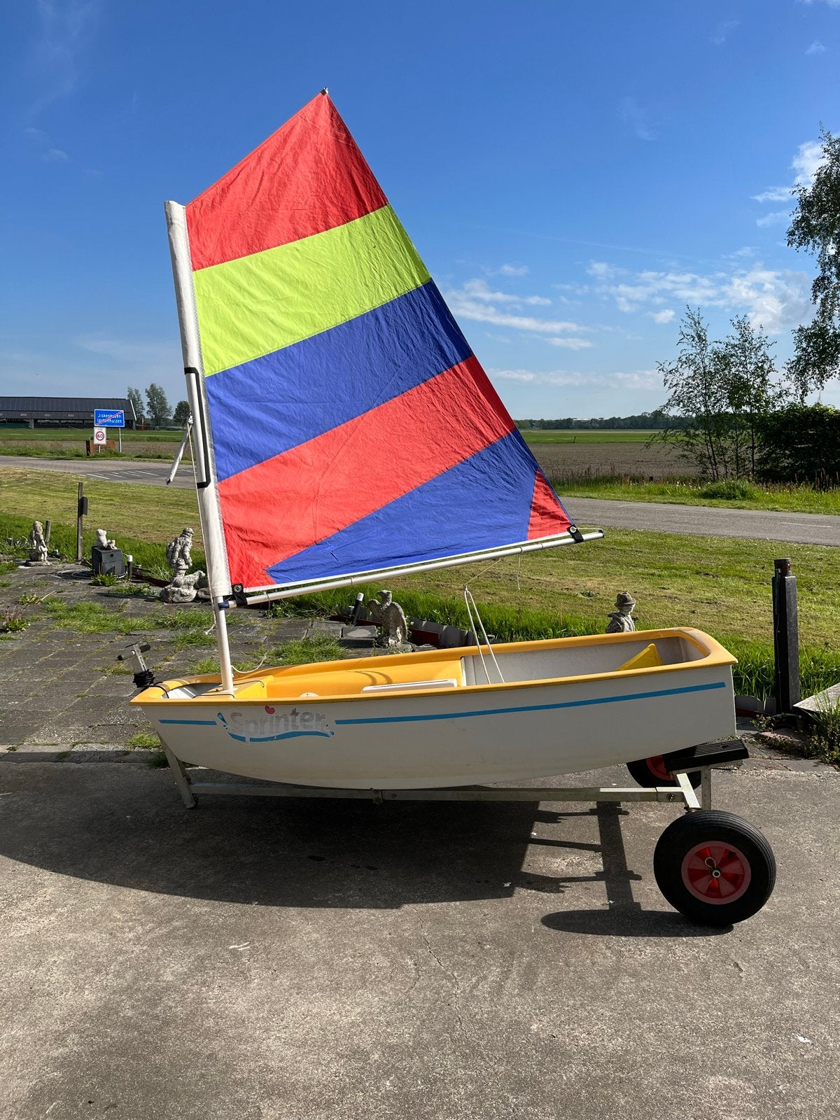 Optimist zeer mooi met handtrailer, Gebruikt, Minder dan 15 m², Overige typen, Ophalen