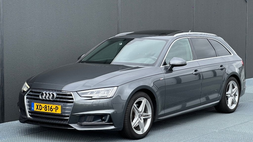 Audi A4 Avant 2.0 TFSI 190PK automaat met panoramadak, Zwart, 1984 cc, Cruise Control, 1500 kg