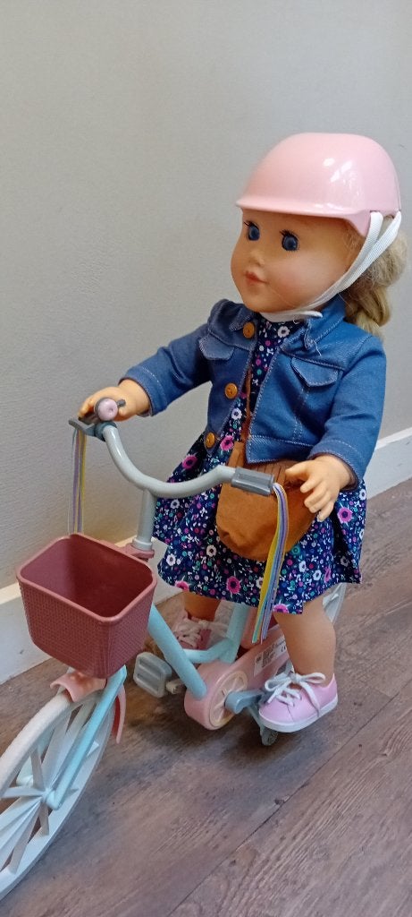 Pop met fiets, Ophalen of Verzenden, Gebruikt, Babypop