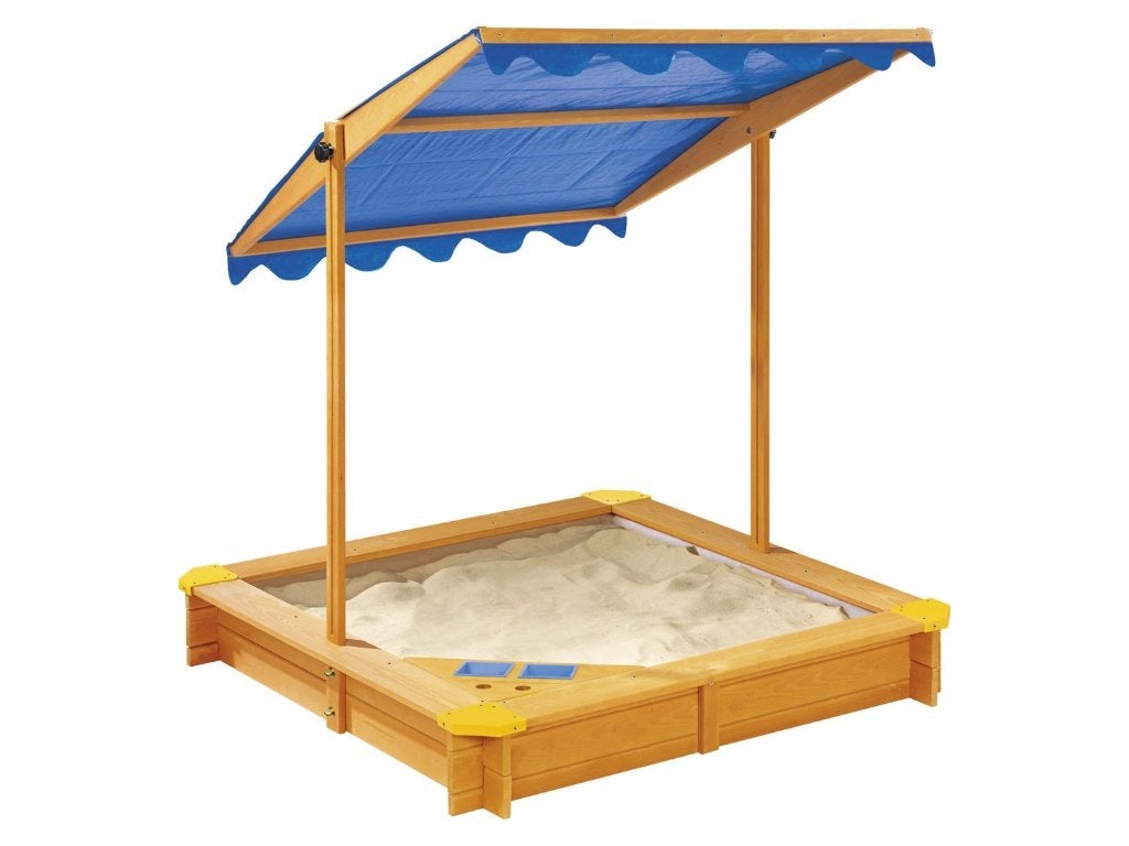 Nieuwe Zandbak met afdak - 118x118x188 cm - departijwinkel, Ophalen, Nieuw