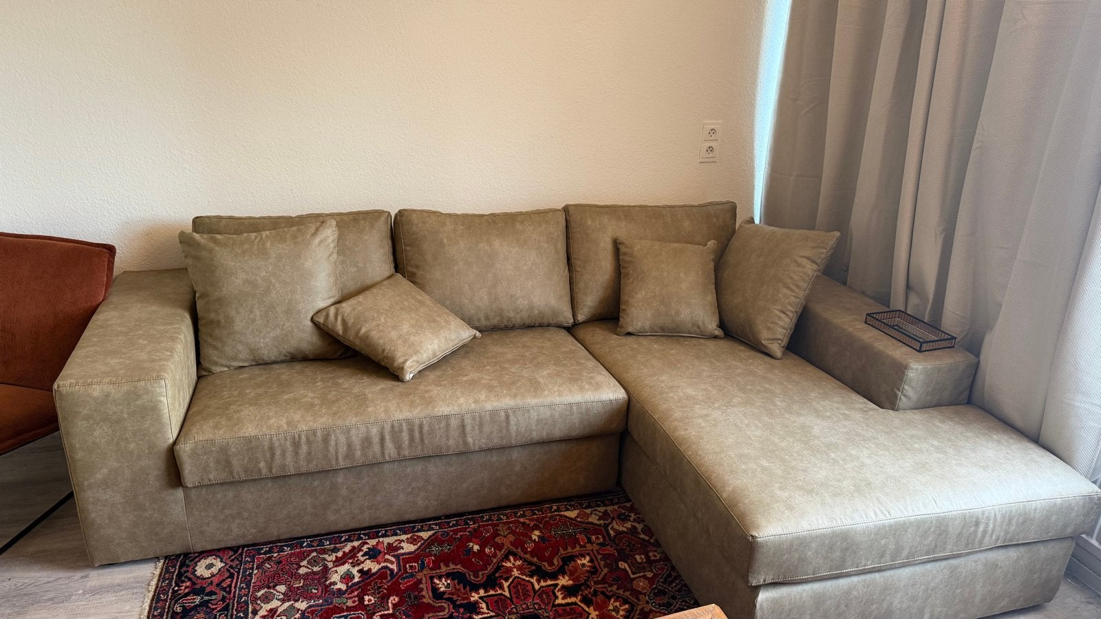 GLOEDNIEUWE L-zit loungebank, Ophalen, 250 tot 300 cm, Hoekbank, Nieuw