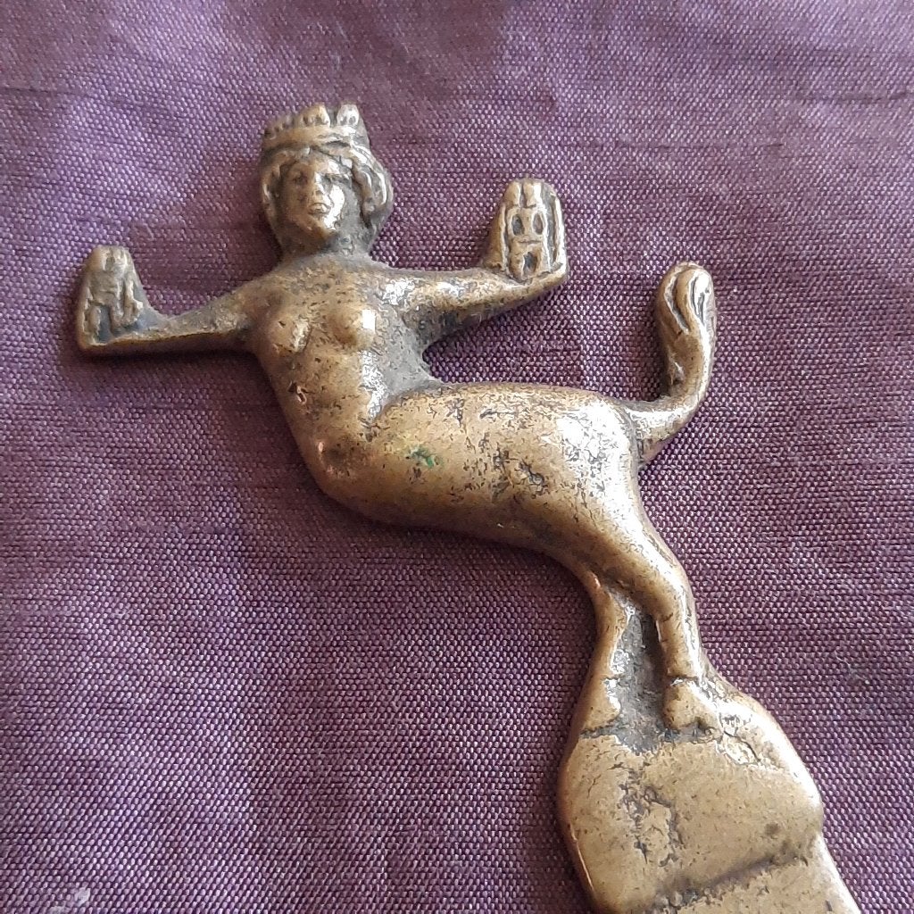 Antieke Bronzen Briefopener Griekse Mythologie, Verzenden, Brons