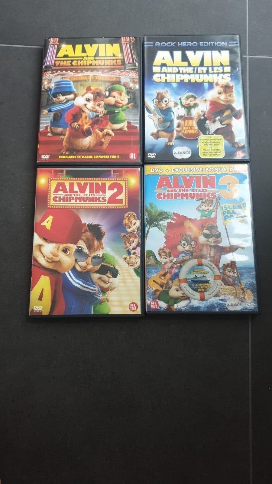 Alvin and the Chipmunks DVD Collectie - 4 Films, Alle leeftijden, Ophalen of Verzenden, Zo goed als nieuw