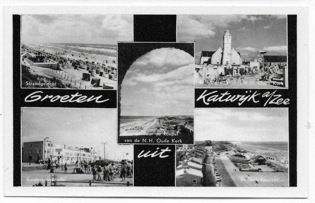 Katwijk aan Zee Oude Ongelopen Ansichtkaart ( B6496), Ophalen of Verzenden, 1960 tot 1980, Ongelopen, Zuid-Holland