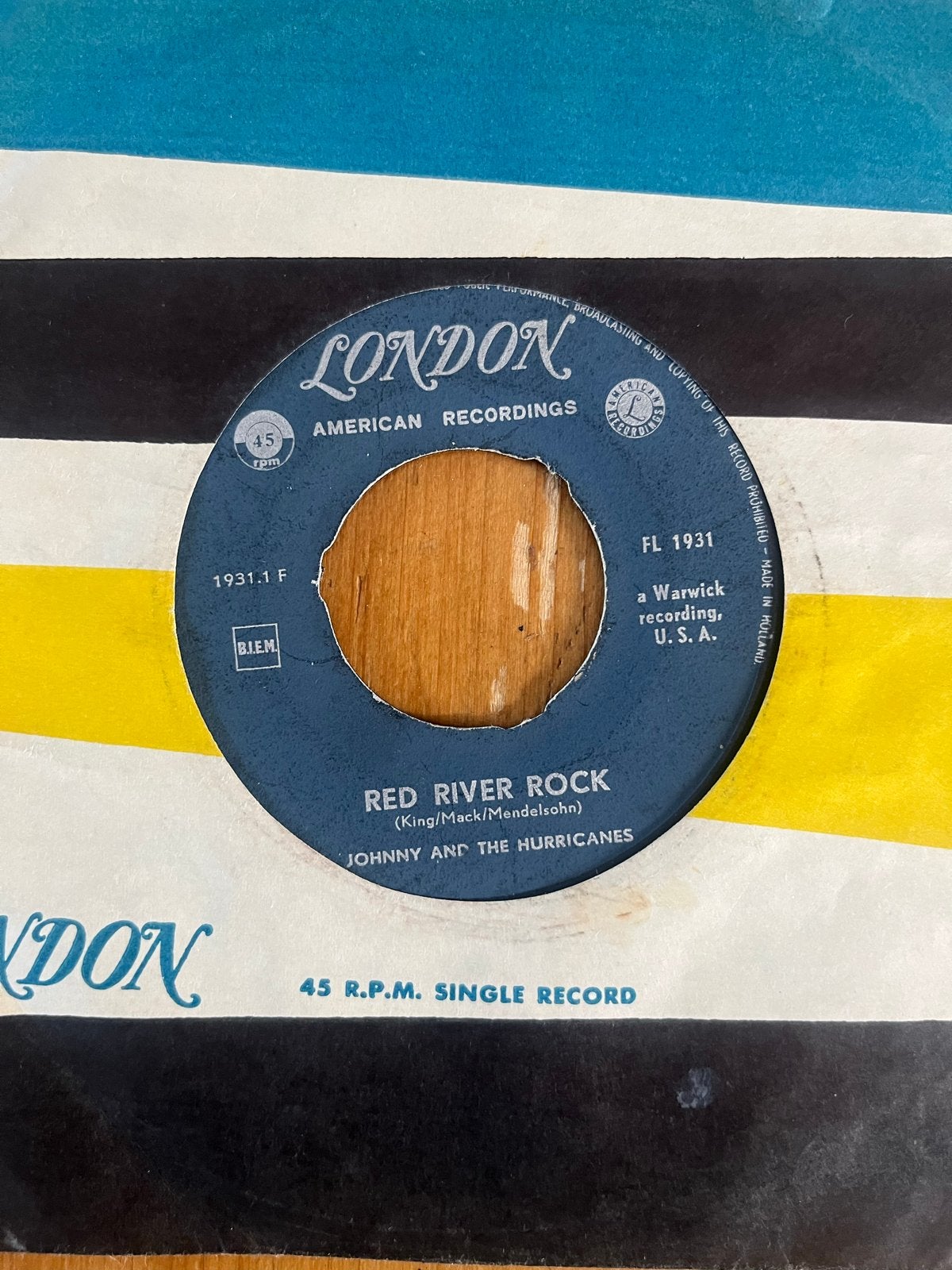 Johnny and the Hurricanes - Red River Rock 7" Vinyl Single, Ophalen of Verzenden, Gebruikt, 7 inch, Rock en Metal