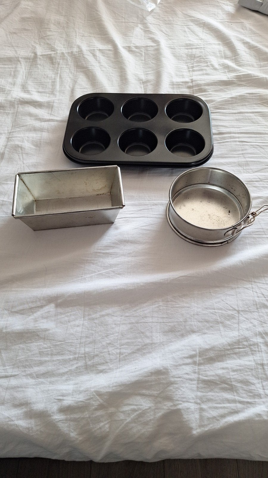 Bakvormen set: Muffin en rechthoekige en ronde cake, Ophalen, Zwart, Metaal, Overige typen