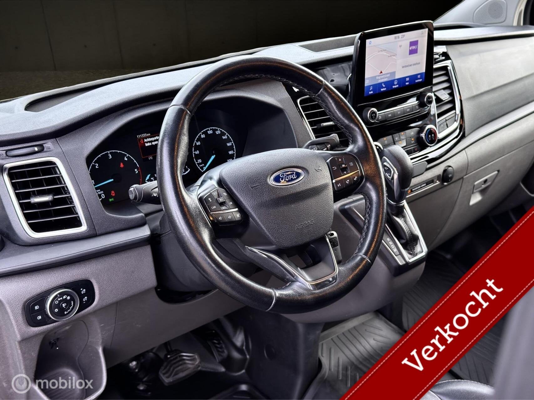 Ford Transit Custom 320 2.0 TDCI L2H1 Sport Dubbel Cabine, 4 cilinders, 1850 kg, Zwart, Bedrijf