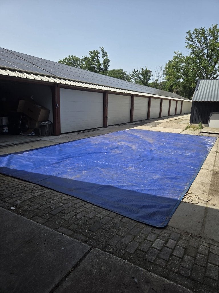 Zwembad noppen folie afdekking, Tuin en Terras, Zwembad-toebehoren, Ophalen, Gebruikt, Afdekzeil