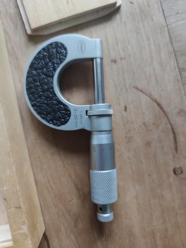Mahr micrometer in houten doos, Ophalen of Verzenden