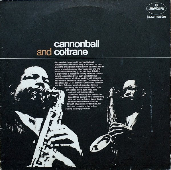 lp,.Cannonball Adderley & John Coltrane – Cannonball, Reissue, Ophalen of Verzenden, Jazz, LP