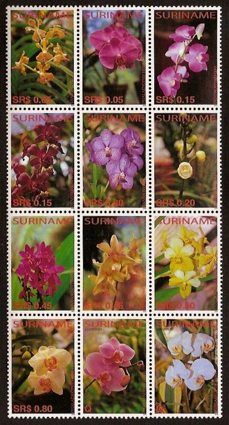 Suriname 1326/37 postfris Orchideeen 2005, Ophalen of Verzenden, Postfris