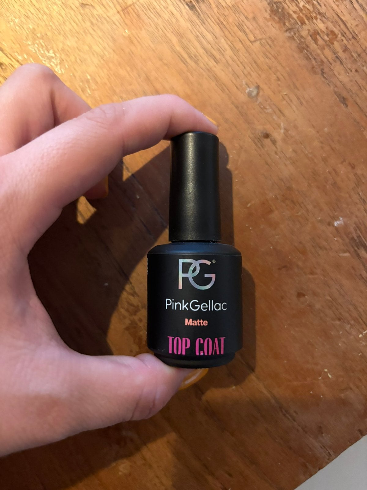 Matte top coat pink gellac, Ophalen of Verzenden, Zo goed als nieuw, Overige kleuren, Handen en Nagels