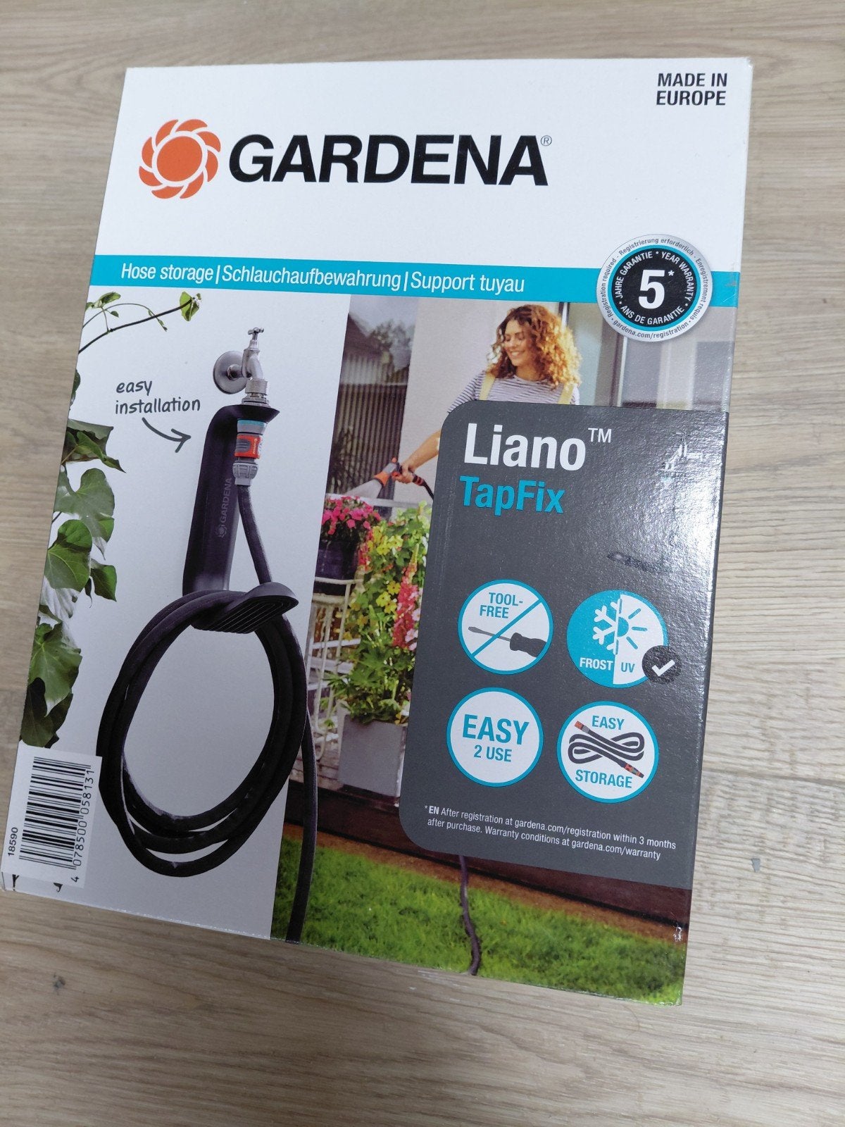 Gardena Liano TapFix - Tuinslanghouder voor buitenkraan, Tuin en Terras, Ophalen of Verzenden, Nieuw, Tuinslanghaspel