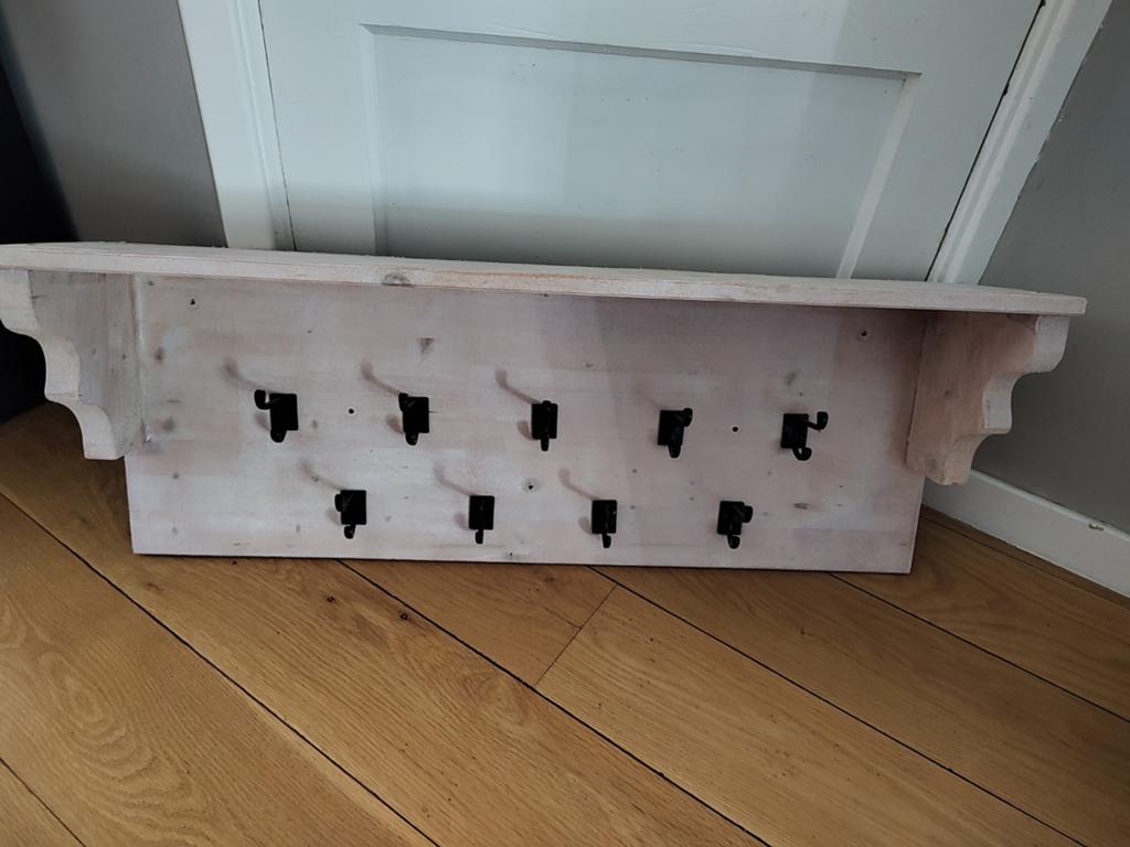 Houten wandkapstok 100 cm breed, Gebruikt, Minder dan 100 cm, Hout, Ophalen