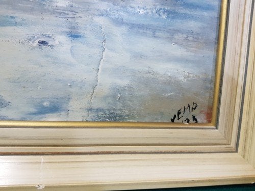 Schilderij van dorp met gracht, ophaalbrug en molen in witte, Ophalen of Verzenden, 'T Olde Gre-j, Info@toldegrej.nl, Endepoelstraat 20f Didam