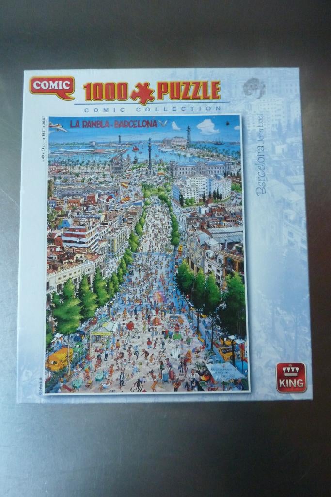 King puzzel Barcelona 1000 stukjes, Ophalen, 500 t/m 1500 stukjes, Gebruikt, Legpuzzel