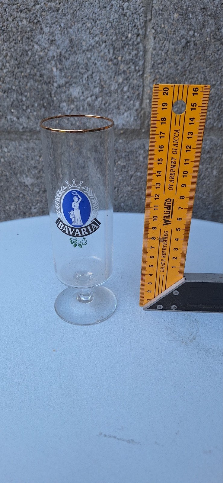 Bavaria glas oud logo (121125), Verzamelen, Ophalen of Verzenden, Zo goed als nieuw, Glas of Glazen, Bavaria