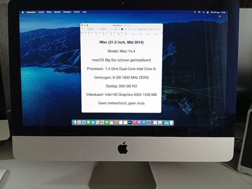 iMac 21.5 inch Mid 2014, Computers en Software, Ophalen, 512 GB, Gebruikt, 21 inch