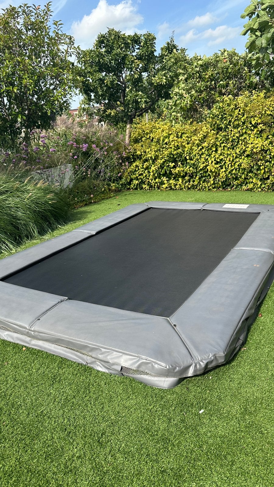 Inground trampoline Avyna 380 x 255 cm, Ophalen, Zo goed als nieuw