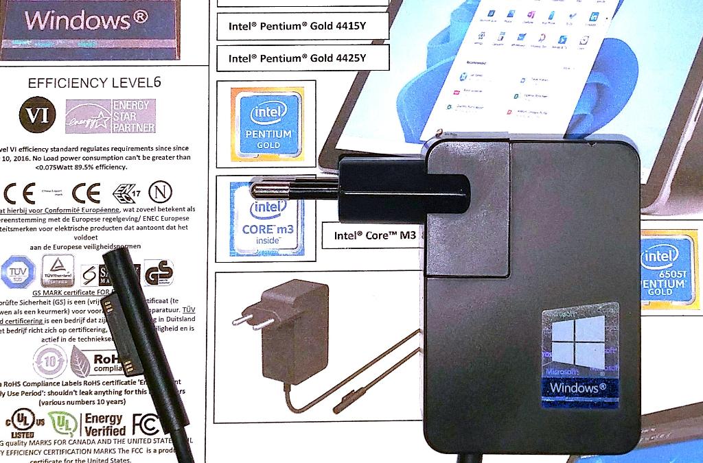 Microsoft Surface Go 1736 15V 1.6A 24W Adapter Oplader Kabel, Ophalen of Verzenden, Zo goed als nieuw