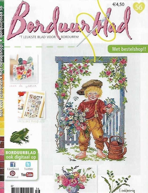 Borduurblad 56 met patronen, Boeken, Ophalen of Verzenden, Zo goed als nieuw, Borduren en Naaien