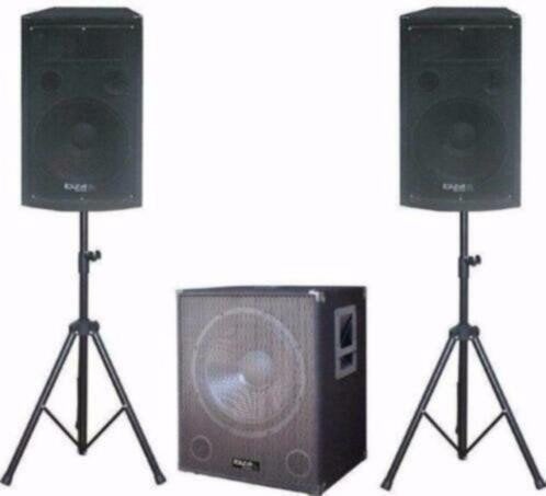 Active zang/disco set 2,1 subwoofer 2 x top speakers CUBE151, Audio, Tv en Foto, Luidsprekers, Overige merken, ., Overige typen