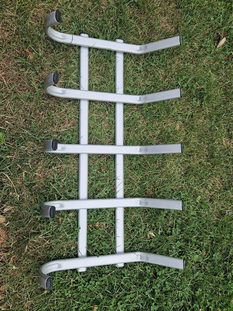 Strakke zilver grijze wandkapstok - 76x42 cm, Wandkapstok, Gebruikt, Ophalen of Verzenden, Minder dan 100 cm