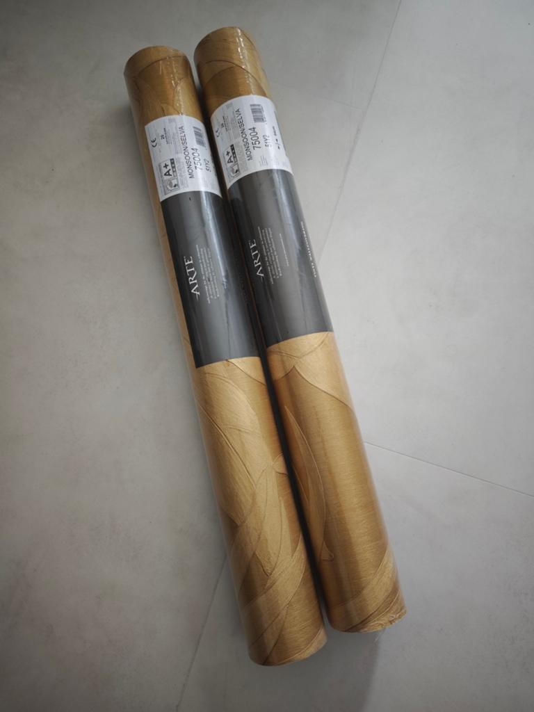 Arte Monsoon Musa 75004 behang 2 rollen goud, Huis en Inrichting, Stoffering | Behang, Ophalen of Verzenden, Minder dan 10 m²