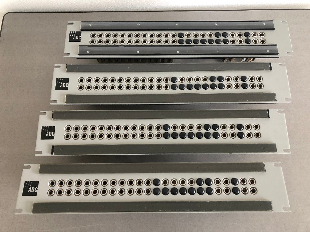 4 x ADC Pro Audio Patchpanels 2 x 24 - Selfcleaning Bantam, Ophalen of Verzenden, Zo goed als nieuw, Audio