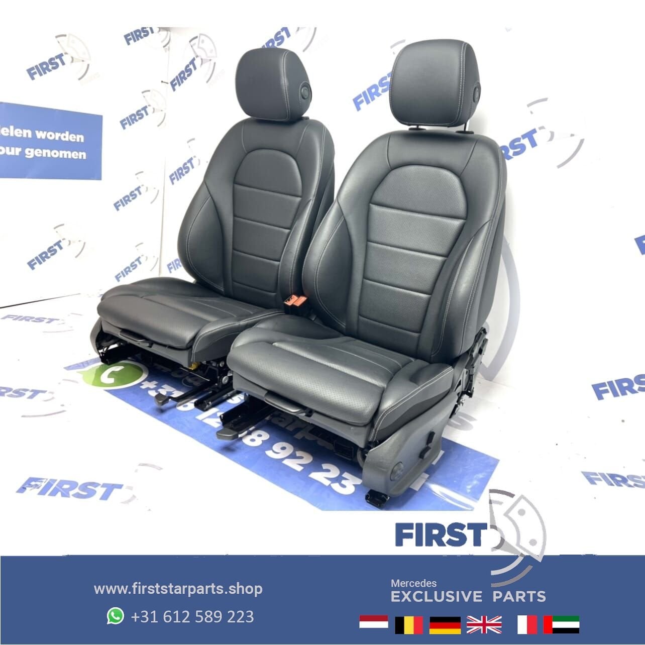 W205 AMG LINE INTERIEUR Mercedes C Klasse 2020 STOELEN Leder, Auto-onderdelen, Interieur en Bekleding, Gebruikt, -, Ophalen of Verzenden