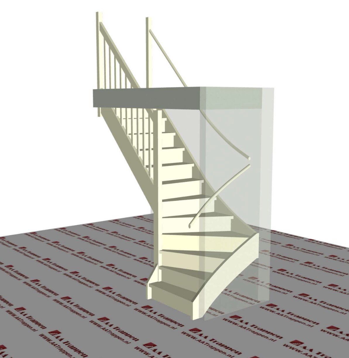 Onderkwart trap dicht 2640 hoog, Ophalen, Nieuw, Trap, 2 tot 4 meter