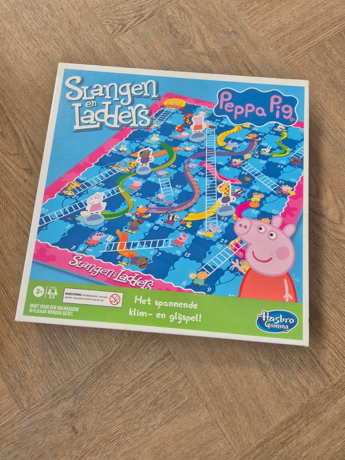 Peppa Pig Slangen en Ladders, Drie of vier spelers, Ophalen of Verzenden, Gebruikt, Hasbro Gaming