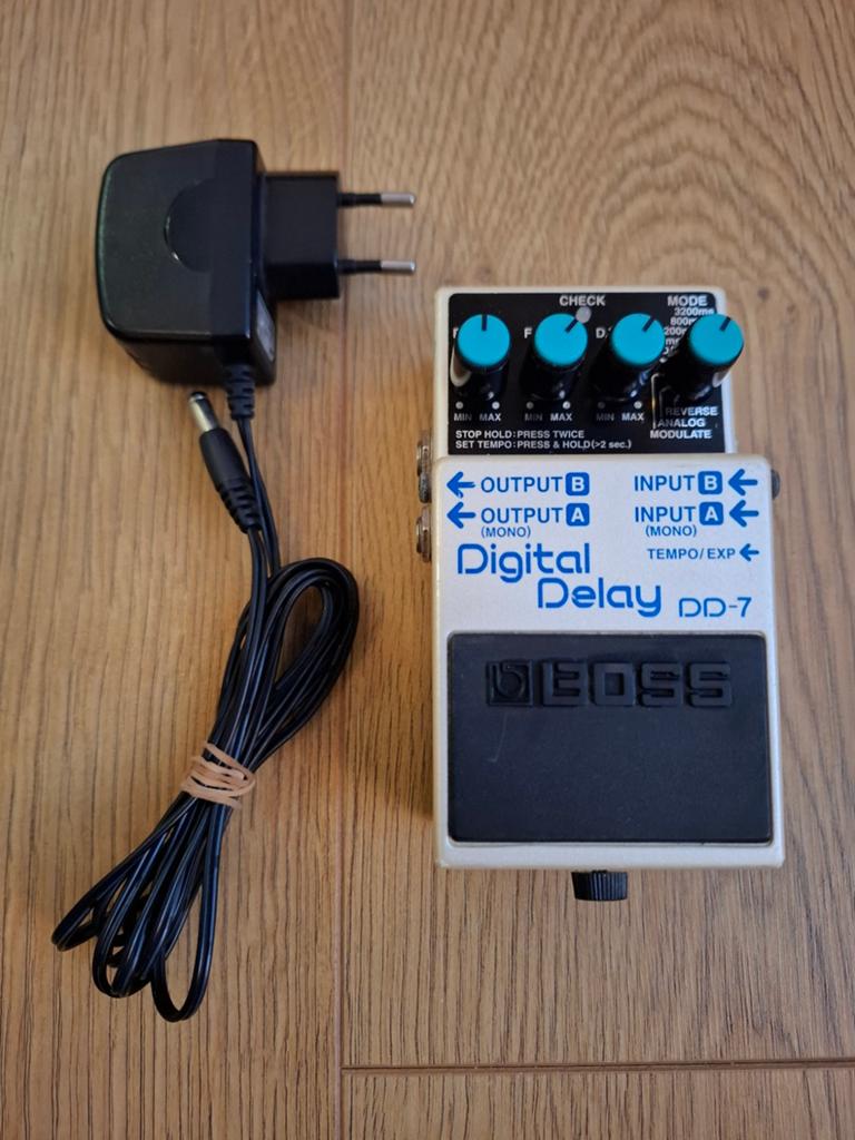 Boss DD-7 - Digital Delay + Voeding, Muziek en Instrumenten, Ophalen of Verzenden, Gebruikt, Delay of Echo