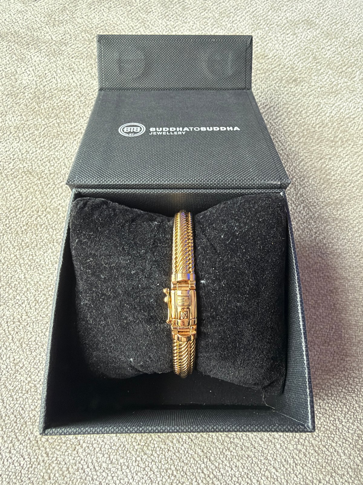 Buddha to Buddha Edwin 18K plated Maat E Armband Nieuw !, Ophalen of Verzenden, Nieuw, Goud, Goud